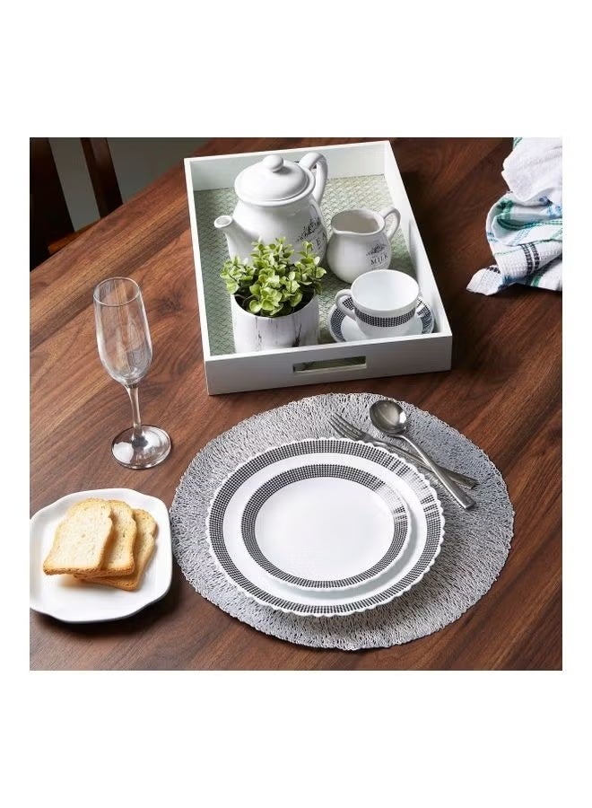 Dahlia Round Placemat Silver 38cm - Image 3